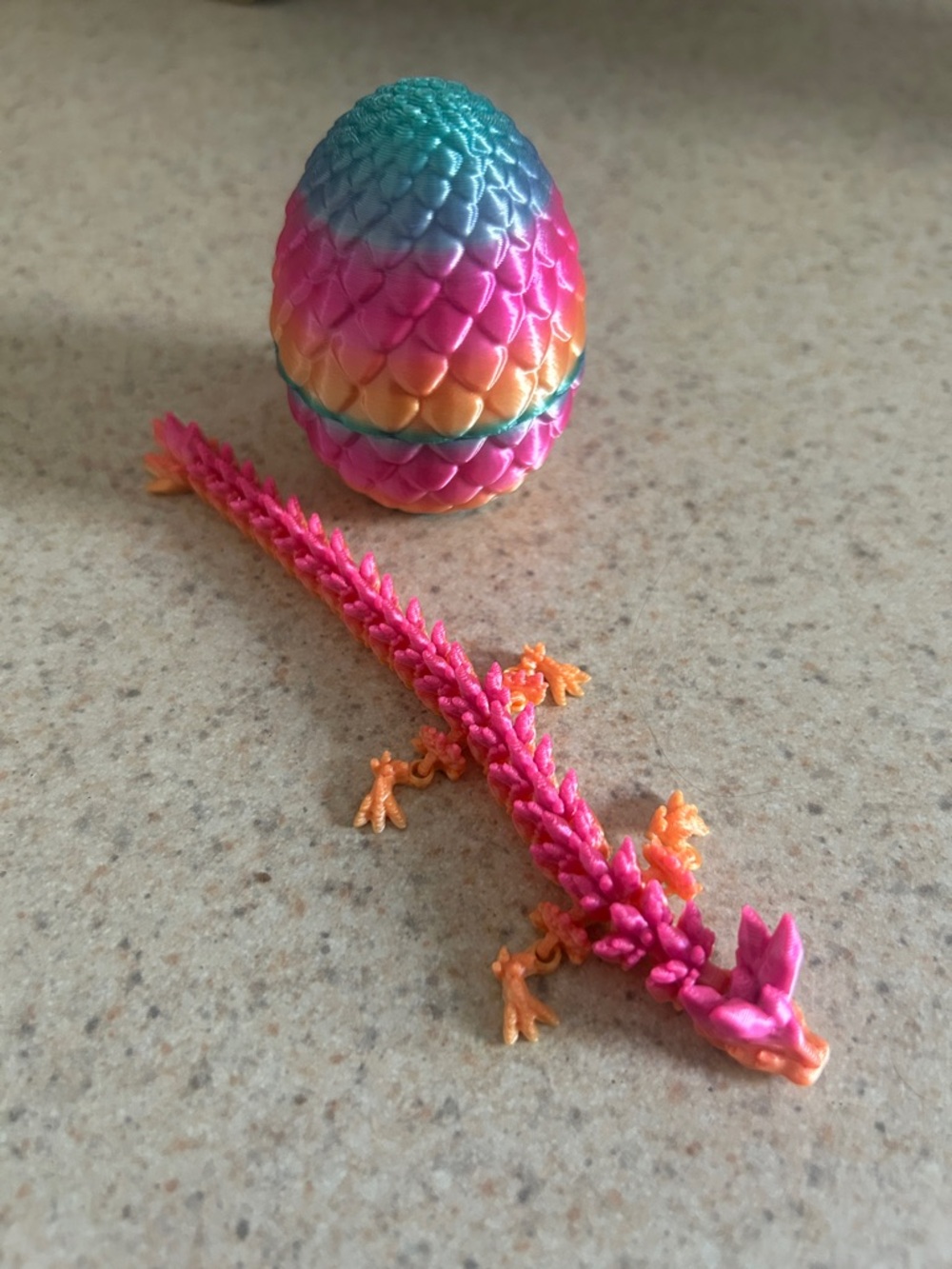 Rainbow Dragon Egg Surprise & Pink-Orange Dragon Toy